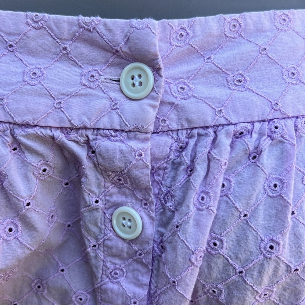 MDS Stripes Lavender Eyelet Dress Size 10 US $525 - Picture 16 of 17